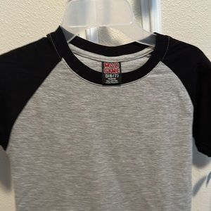 Grey and black t shirt